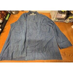 Chef Wear Denim Chef Coat 100% Cotton Size 2X USA